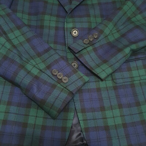 NEW Brooks Brothers 100% Wool Plaid Blazer Jacket - Picture 7 of 10